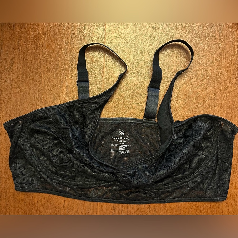 Ruby Ribbon Allure Demi Bra in Black - Picture 3 of 4